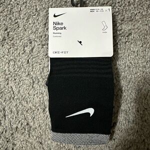 Nike Spark Black and White Cushioned Running Socks